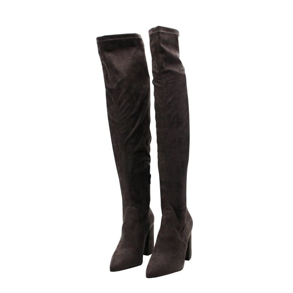 Steve Madden Womens Jacoby Pointed Toe Block Heel Over-the-Knee Boots - Picture 2 of 7